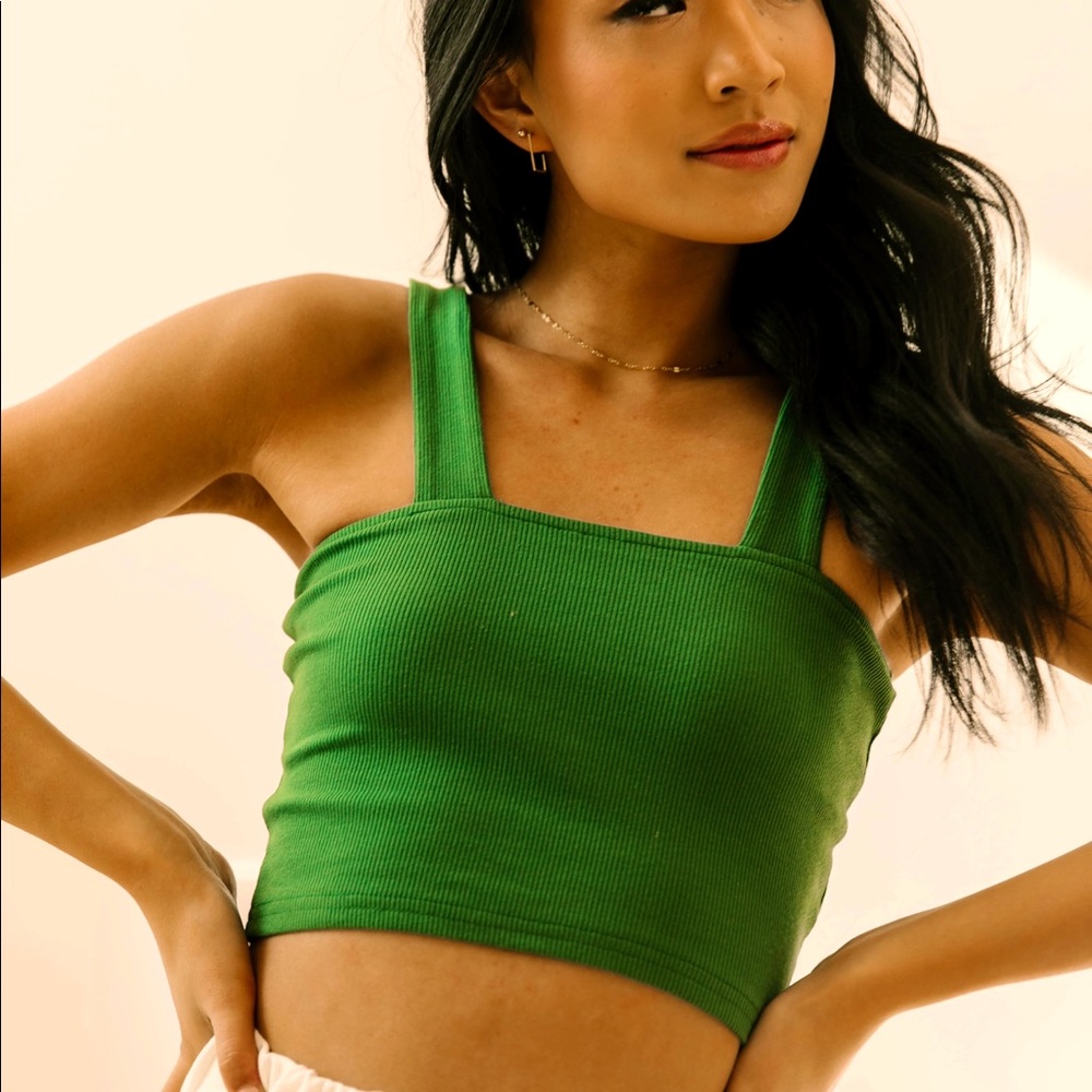 Green tank top